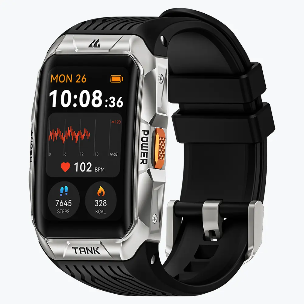 kospet-tank-x2-ultra-smartwatch-silver-with-silicone-straps-2.3